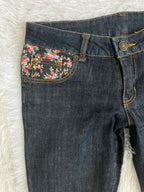 Vintage low waist flared jeans (Größe S)