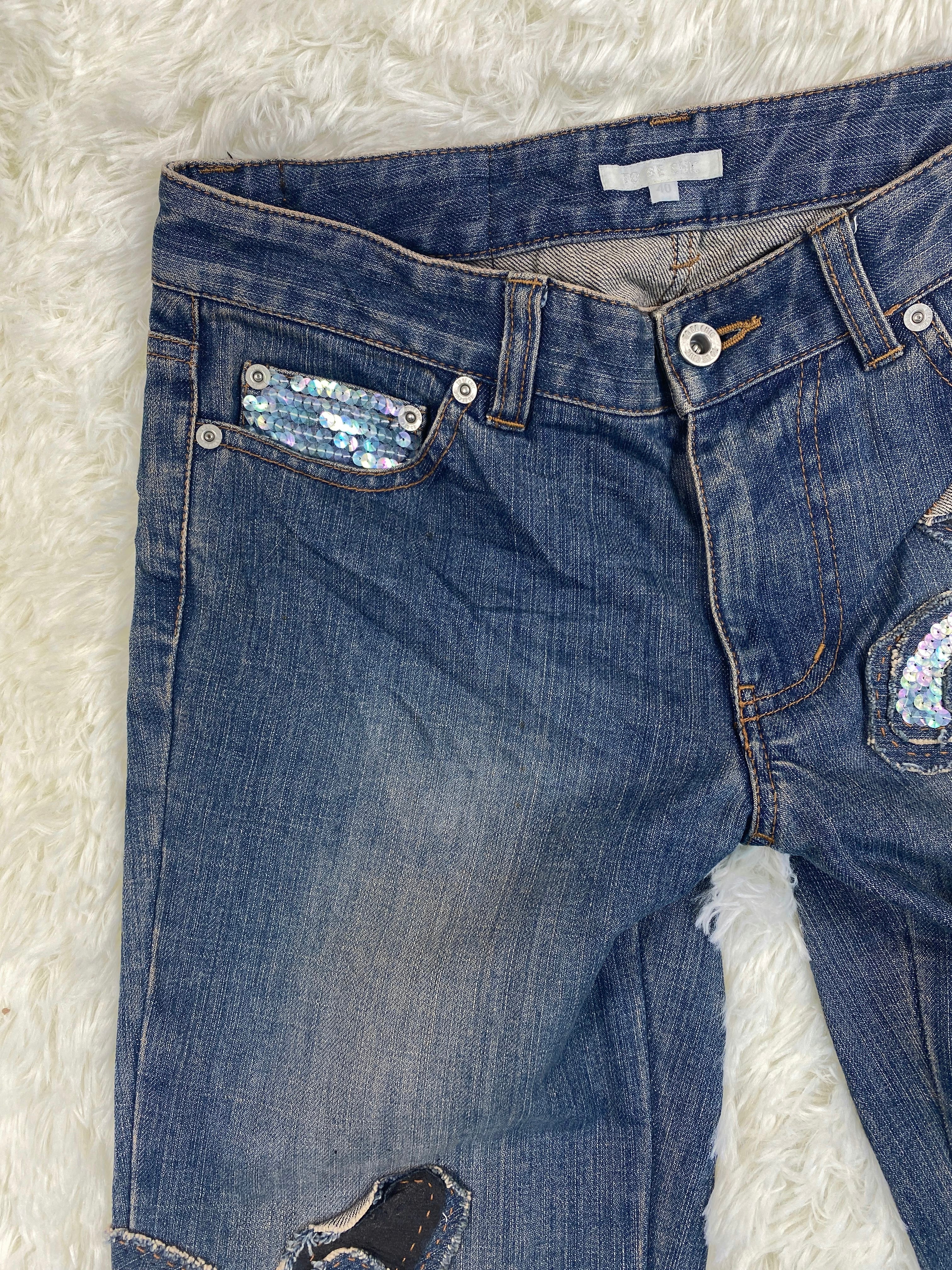 To Be Chic Vintage low waist flared jeans (Größe S)