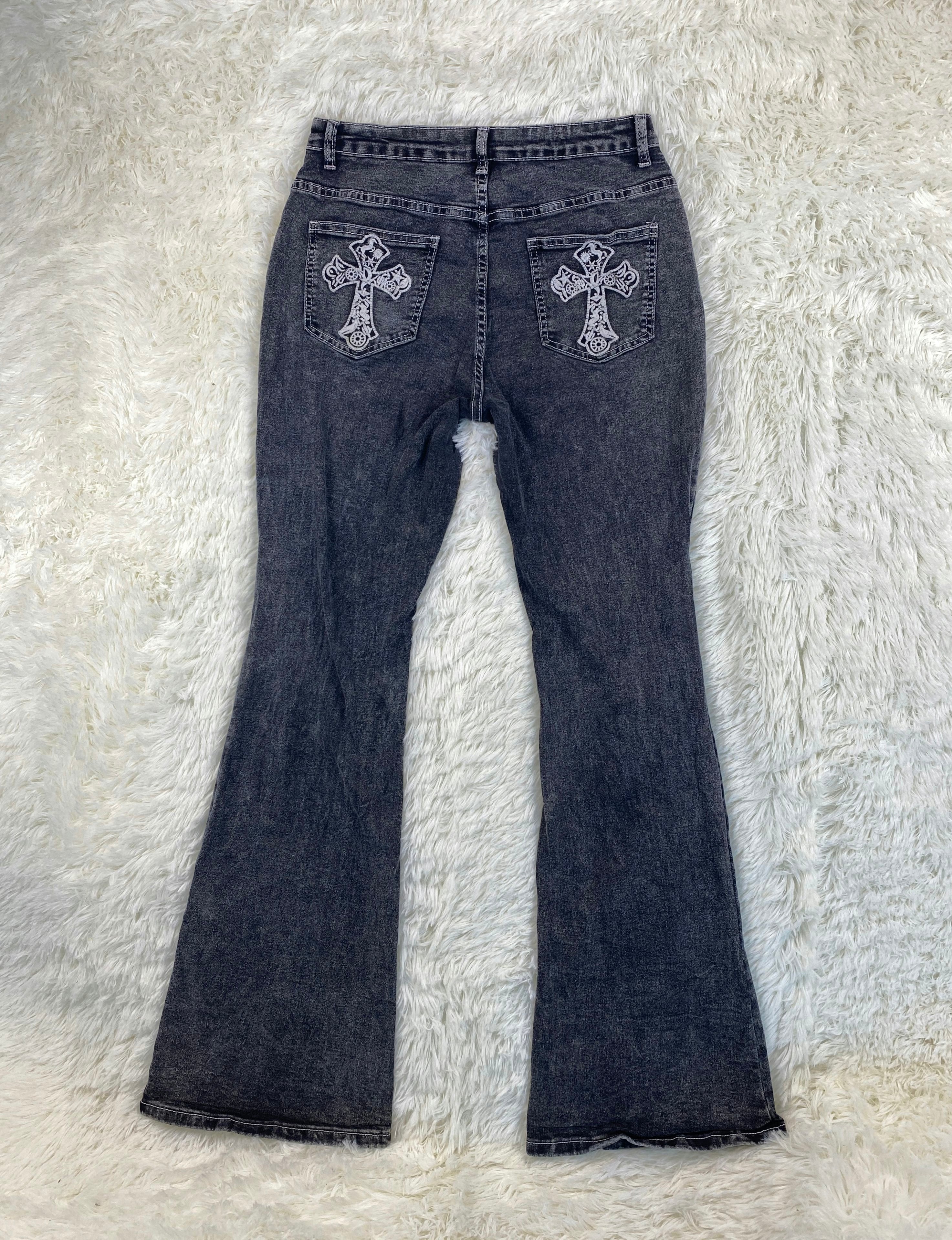 Vintage low waist flared jeans (Größe S)