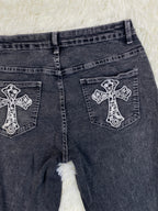 Vintage low waist flared jeans (Größe S)