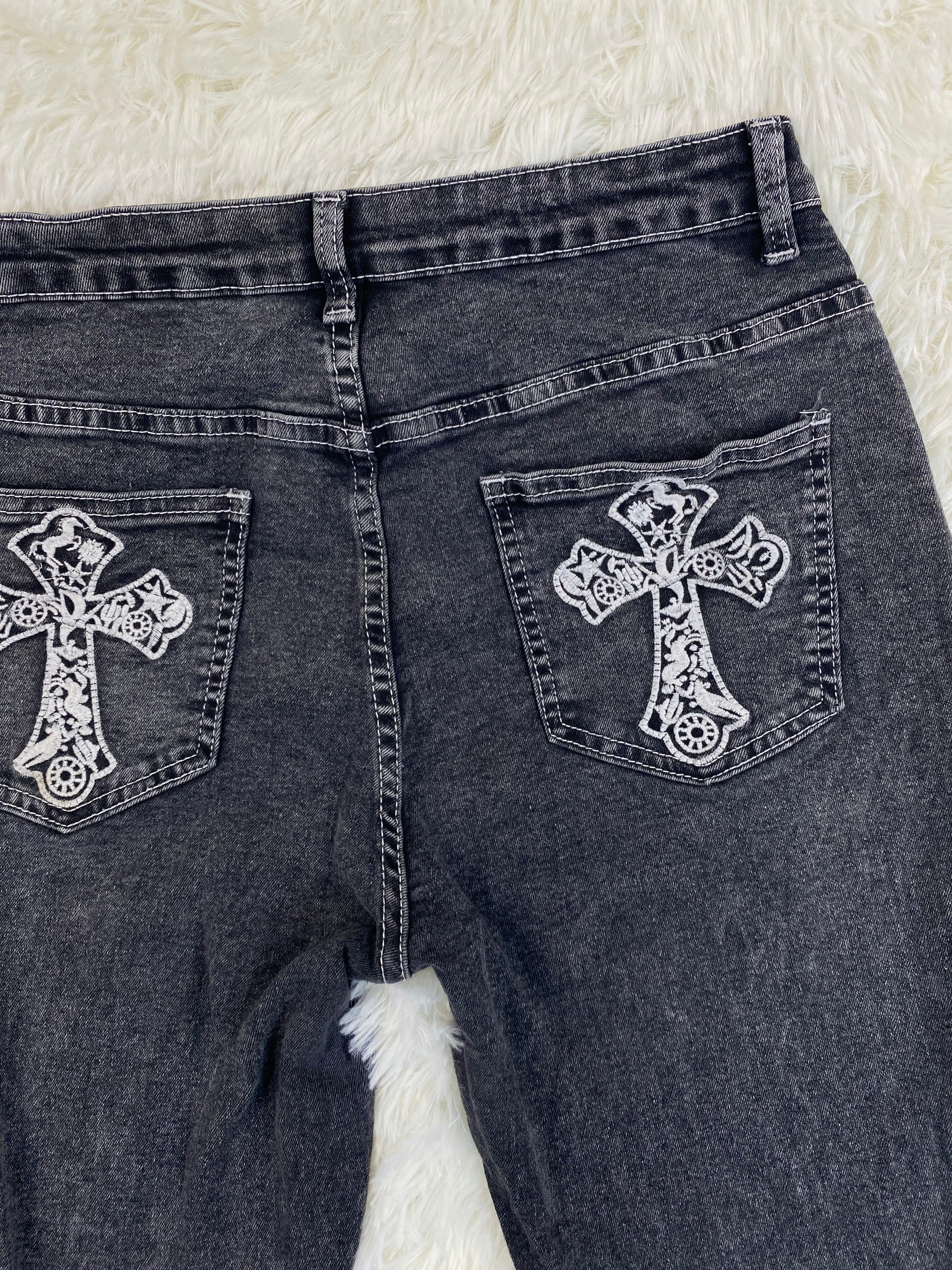 Vintage low waist flared jeans (Größe S)