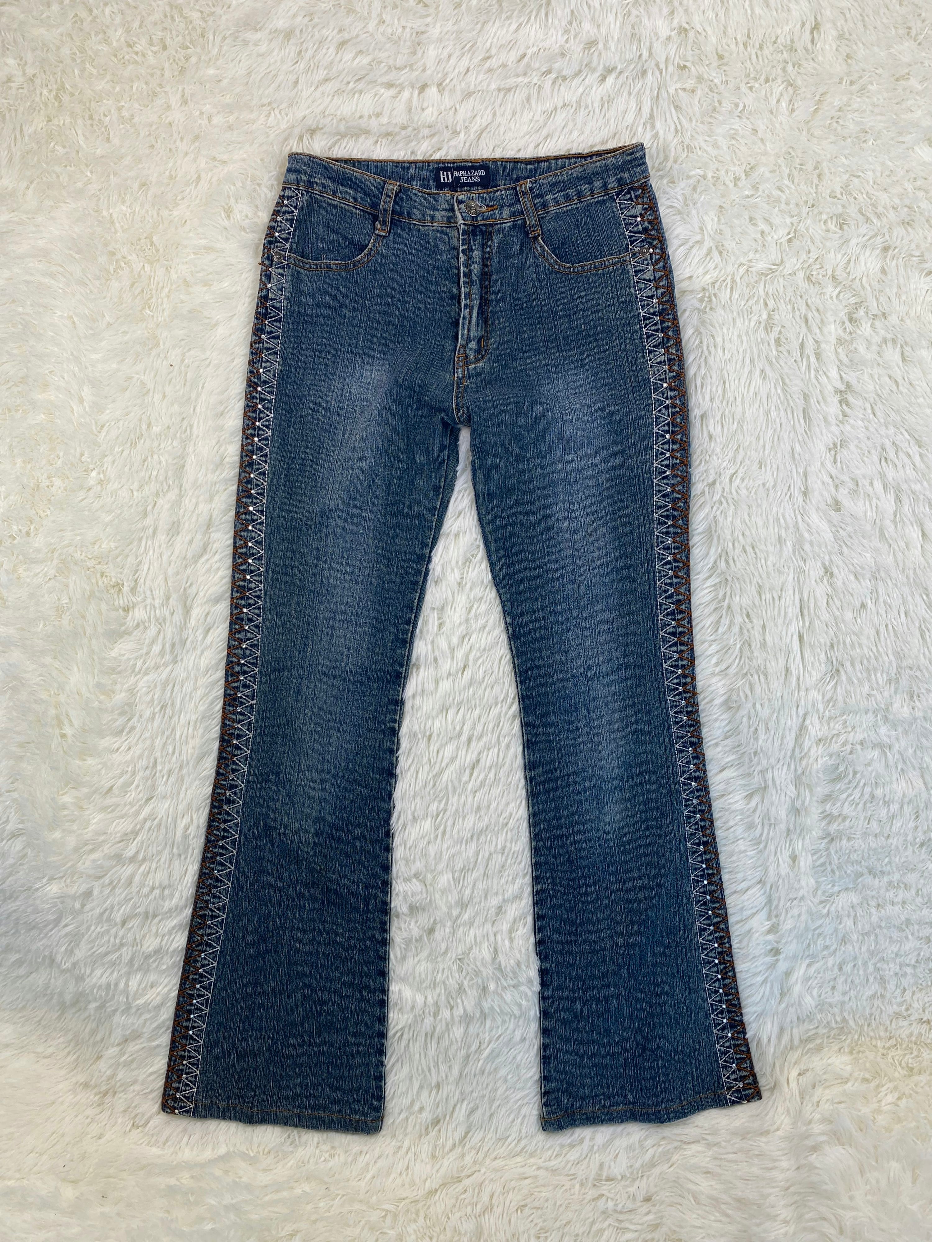 Haphazard Jeans Vintage low waist flared jeans (Größe XS)