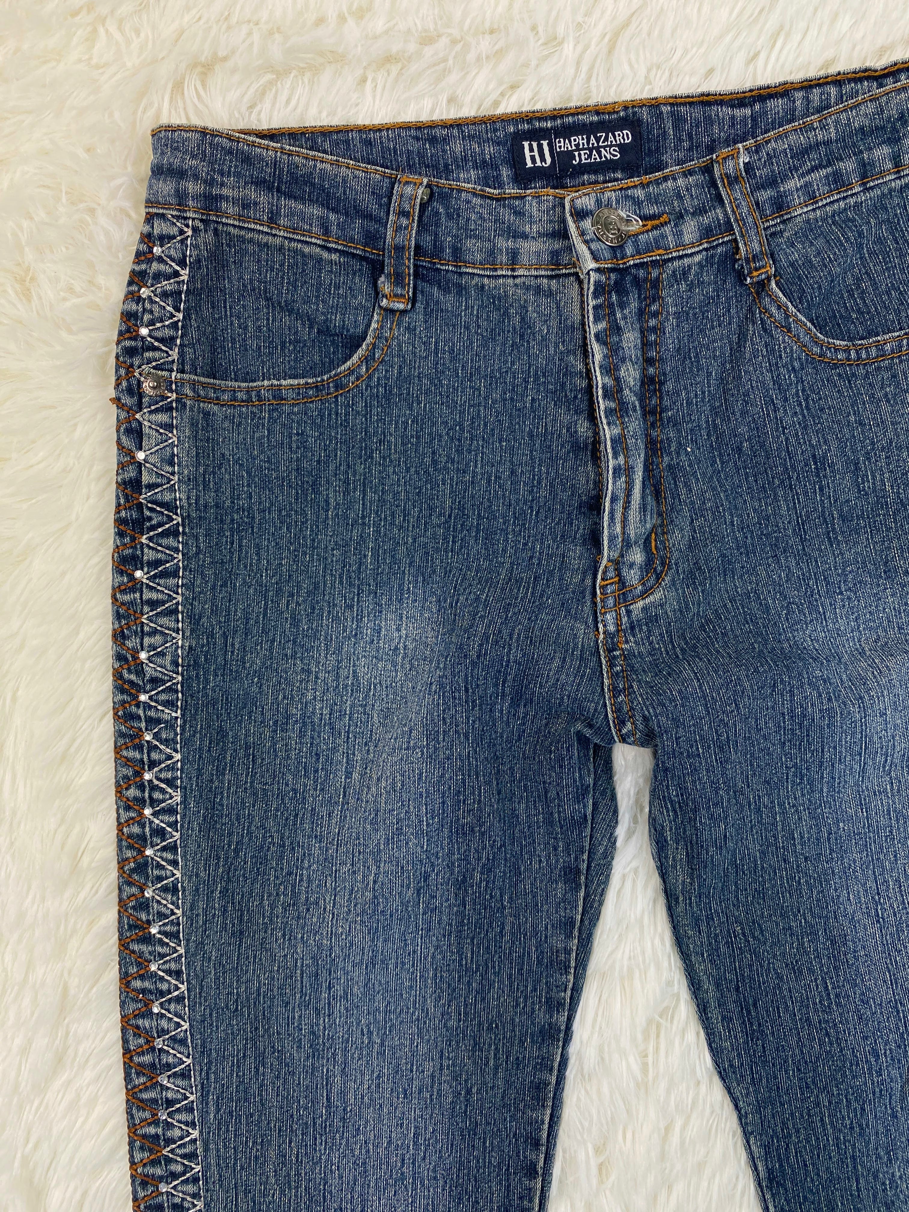 Haphazard Jeans Vintage low waist flared jeans (Größe XS)