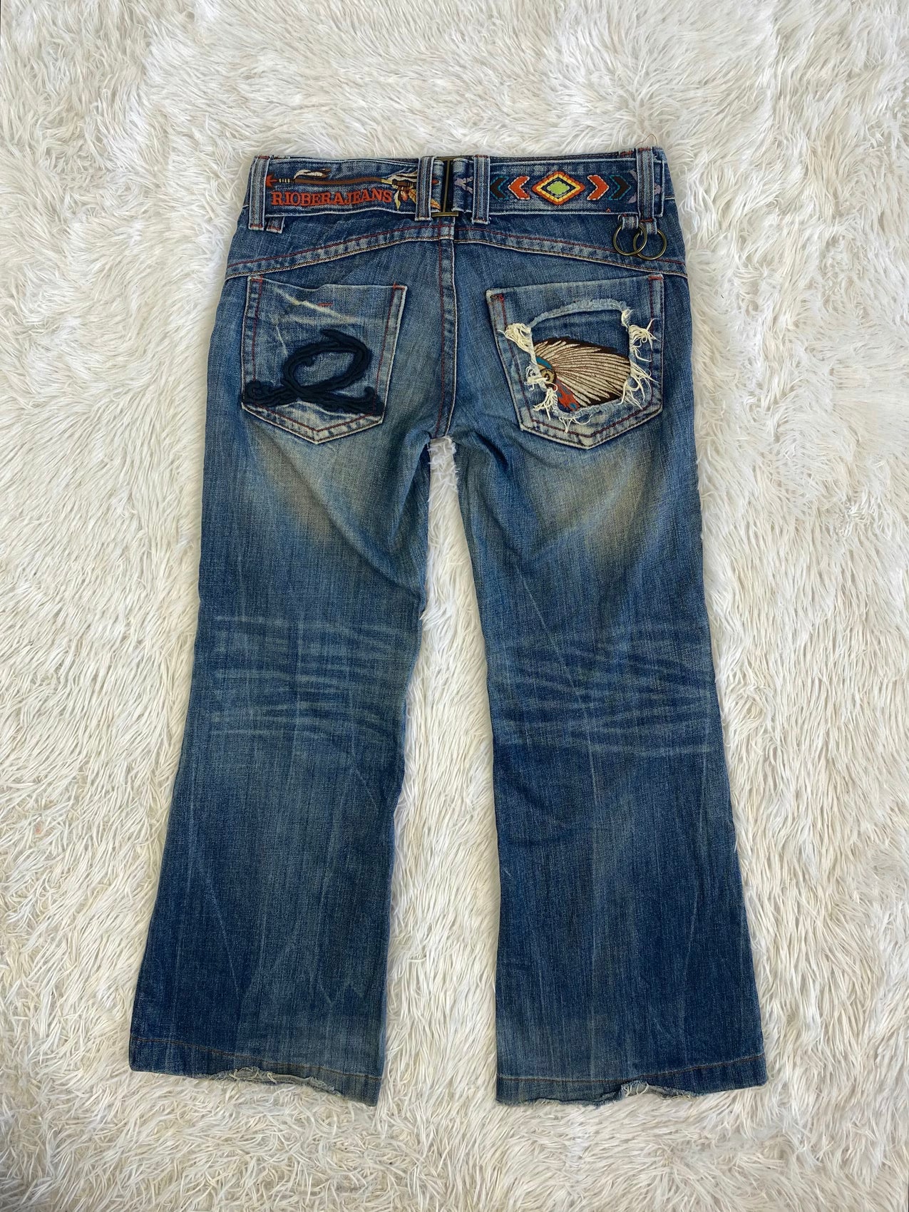 Riobera Vintage low waist flared jeans (Größe M)