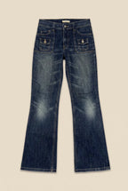 blue Vintage Jeans Größe XS – Detailansicht 2