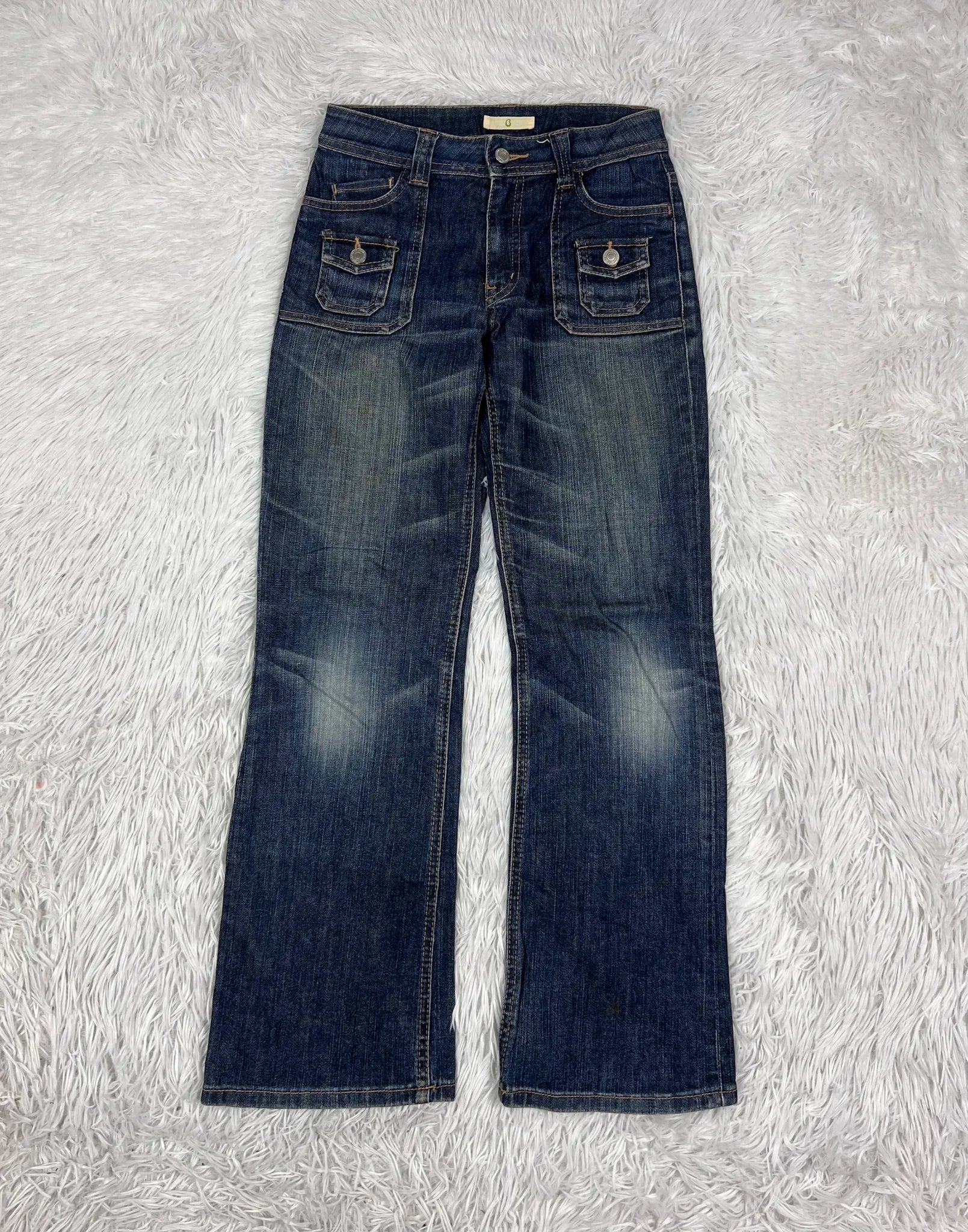 blue Vintage Jeans Größe XS – Detailansicht 4