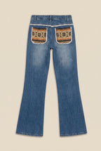 Crochet Vintage Jeans Größe XS – Detailansicht 3