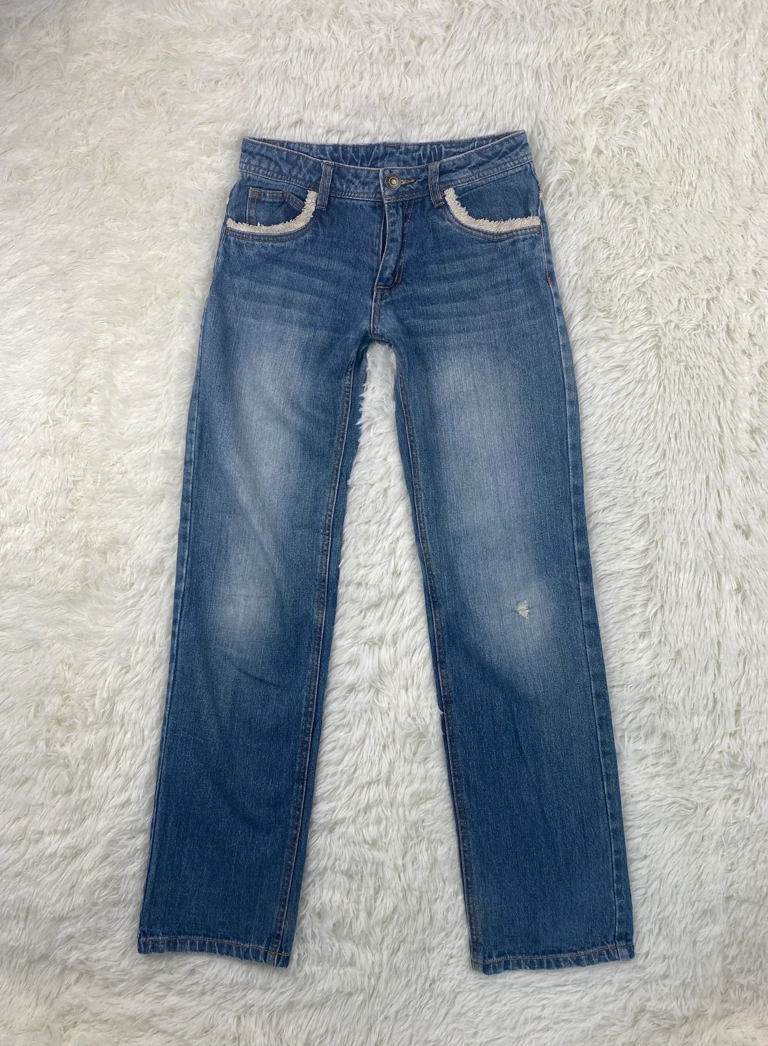 Crochet Vintage Jeans Größe XS – Detailansicht 5