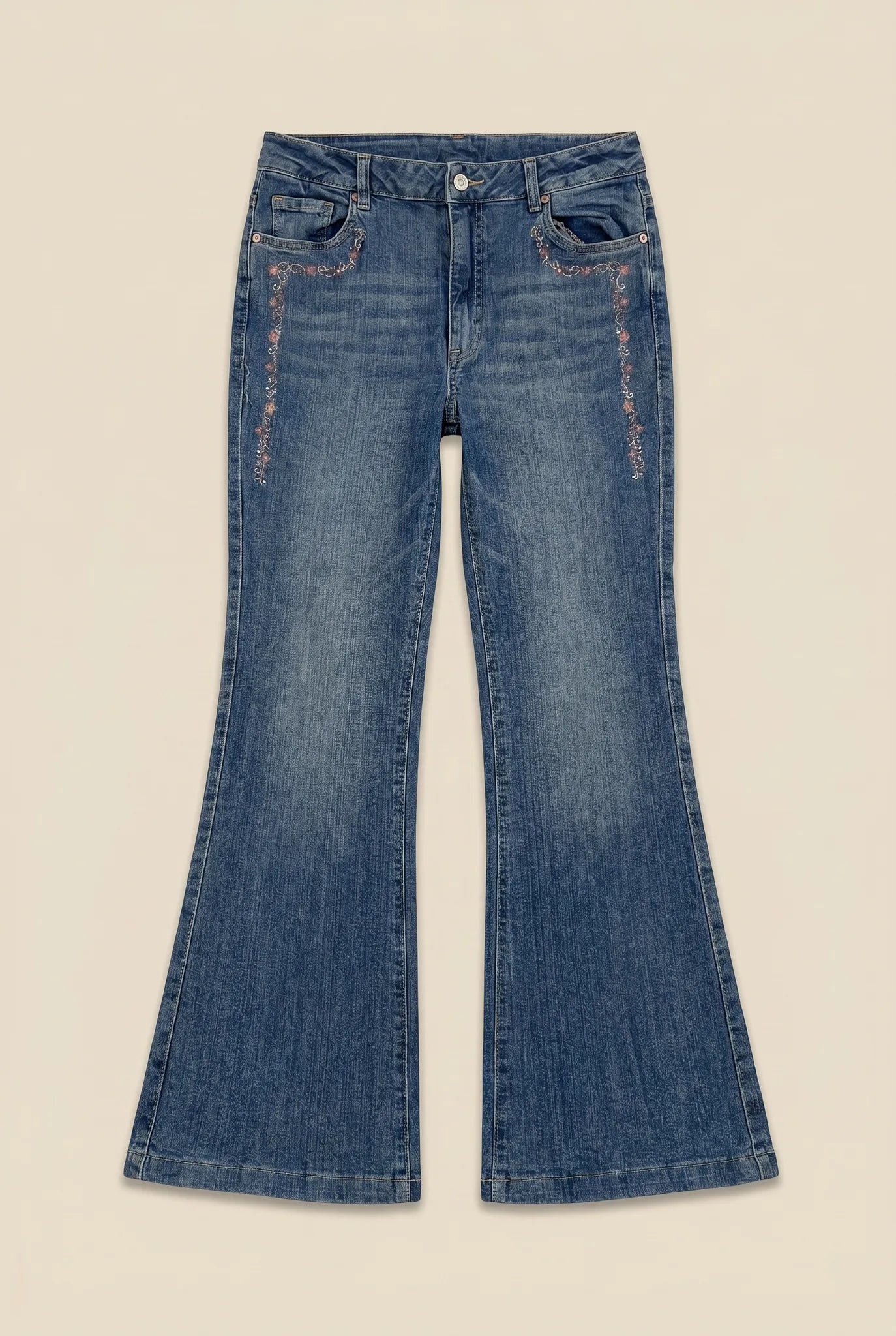 Flower Vintage Jeans Größe M – Detailansicht 2