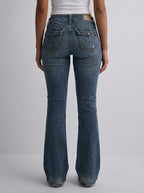 Embroidered Y2K Flared Denim Jeans (XS) yv.vintage