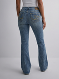 Embroidered Y2K Flared Denim Jeans (M)