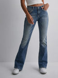 Embroidered Y2K Flared Denim Jeans (S) yv.vintage