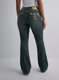 Embroidered Y2K Flared Denim Jeans (L) yv.vintage