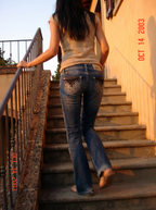 Aoikto Vintage low waist flared jeans (Größe M)