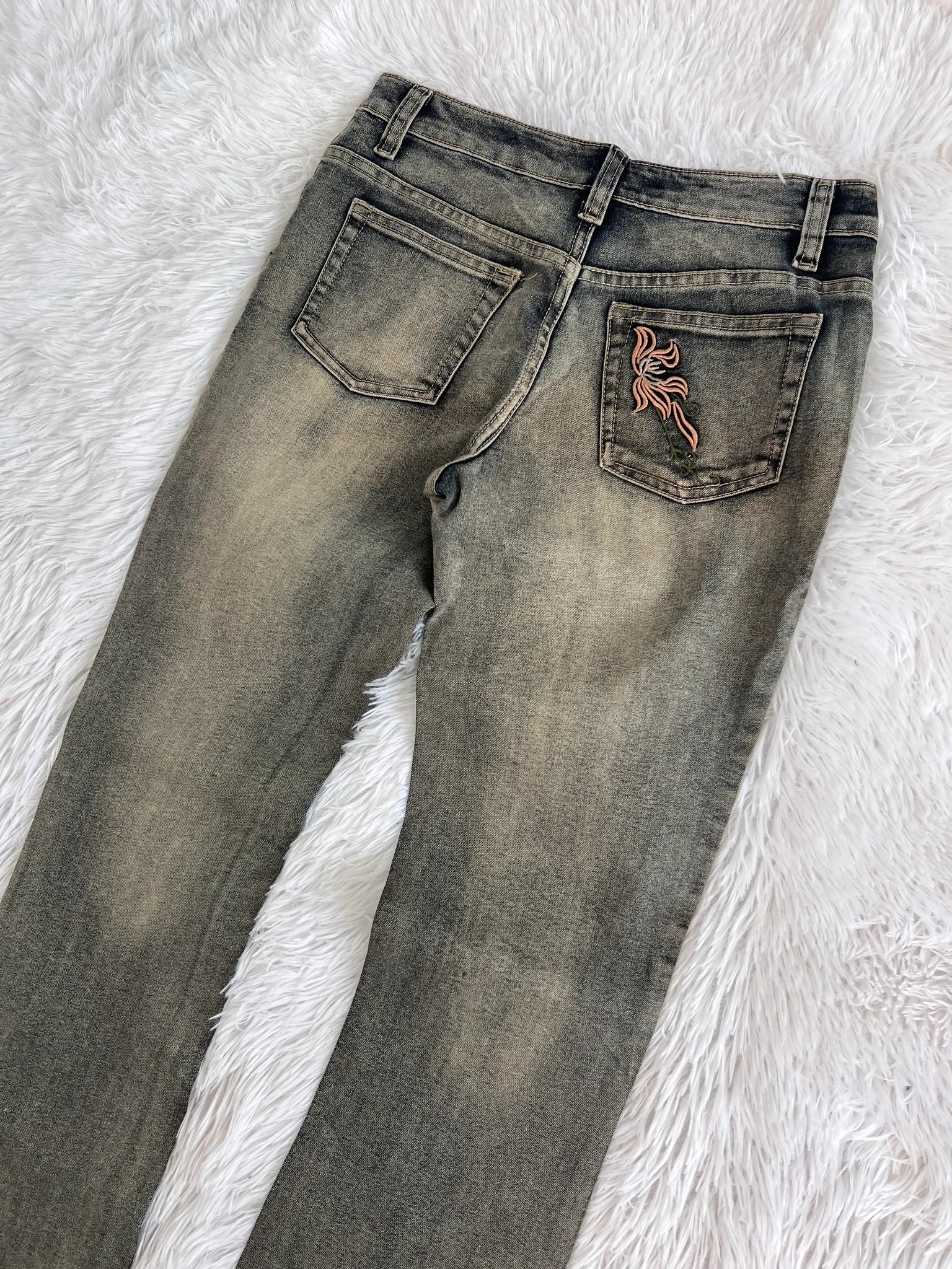 hongrunlai Vintage Jeans Größe S – Detailansicht 5