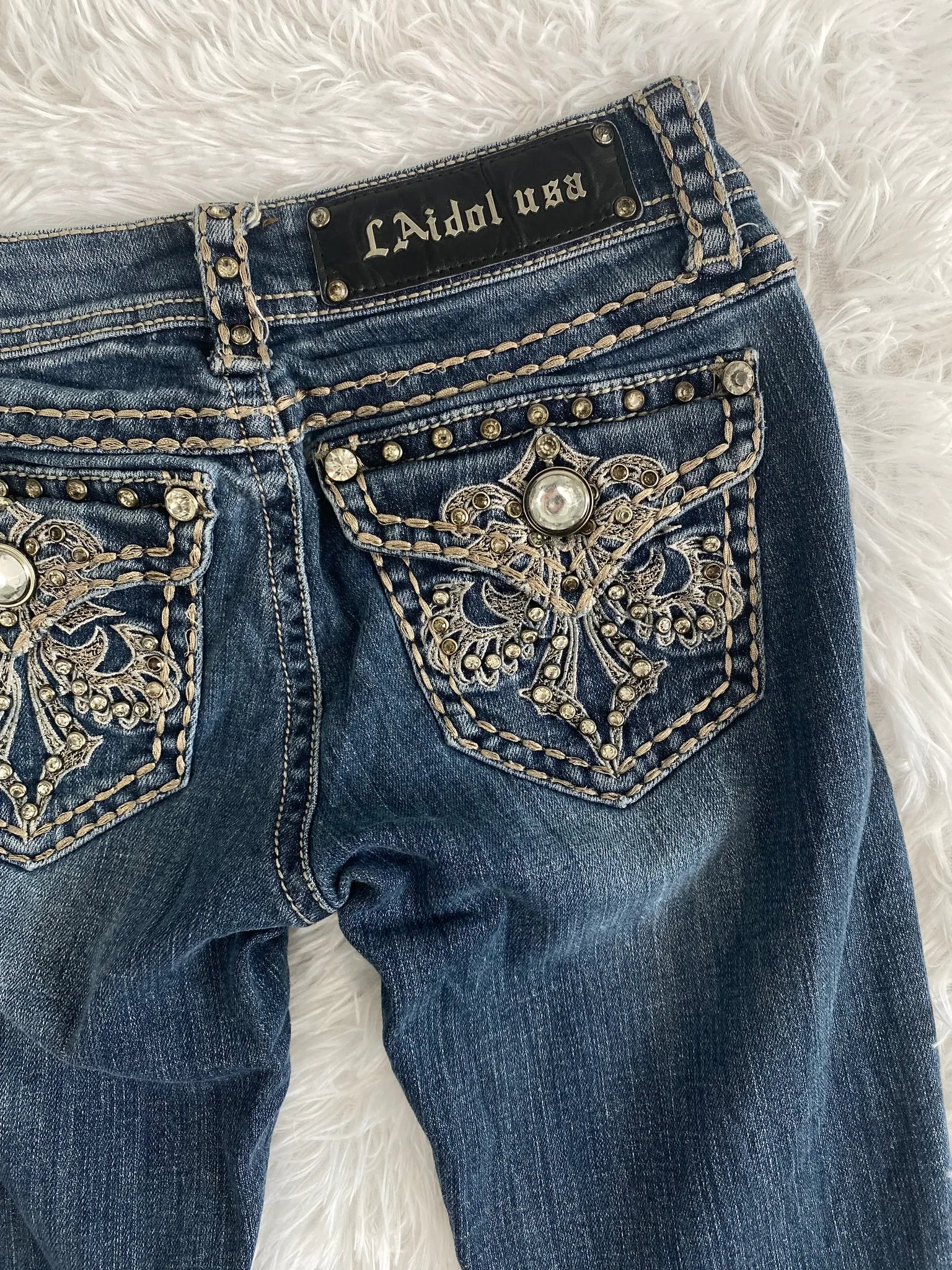 LA Idol Vintage Jeans Größe XXS – Detailansicht 4