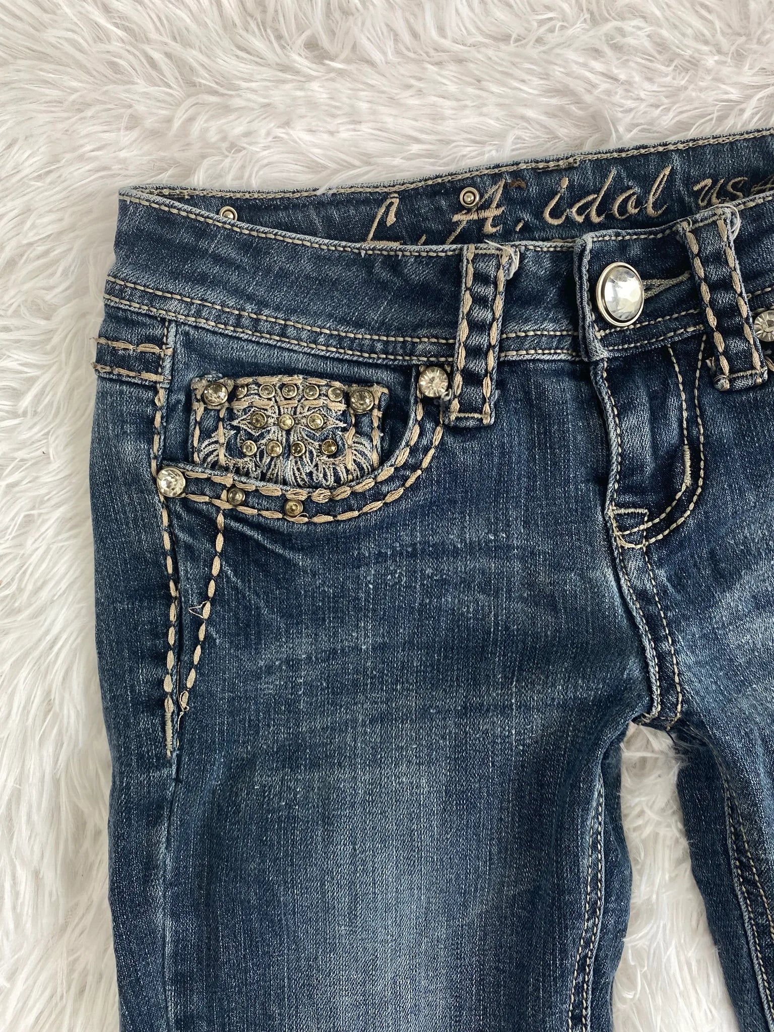 LA Idol Vintage Jeans Größe XXS – Detailansicht 5