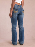 Amethyst Vintage low waist flared jeans (Größe L)