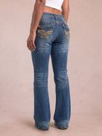 Amethyst Vintage low waist flared jeans (Größe L)