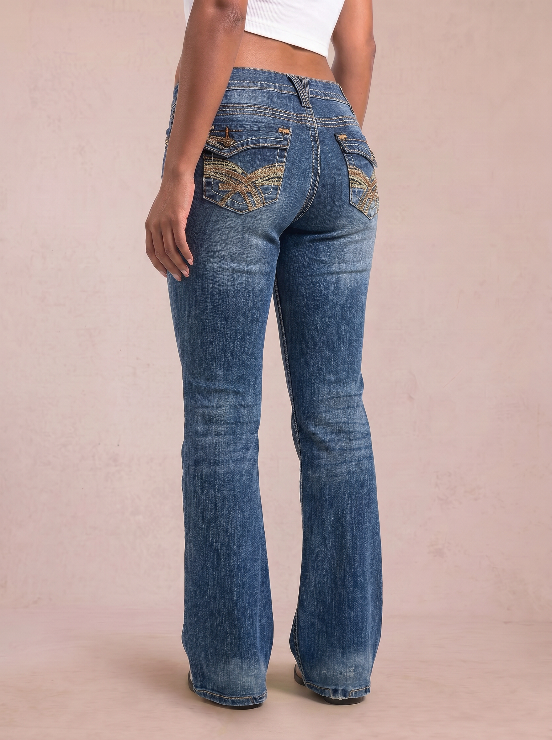 Amethyst Vintage low waist flared jeans (Größe L)