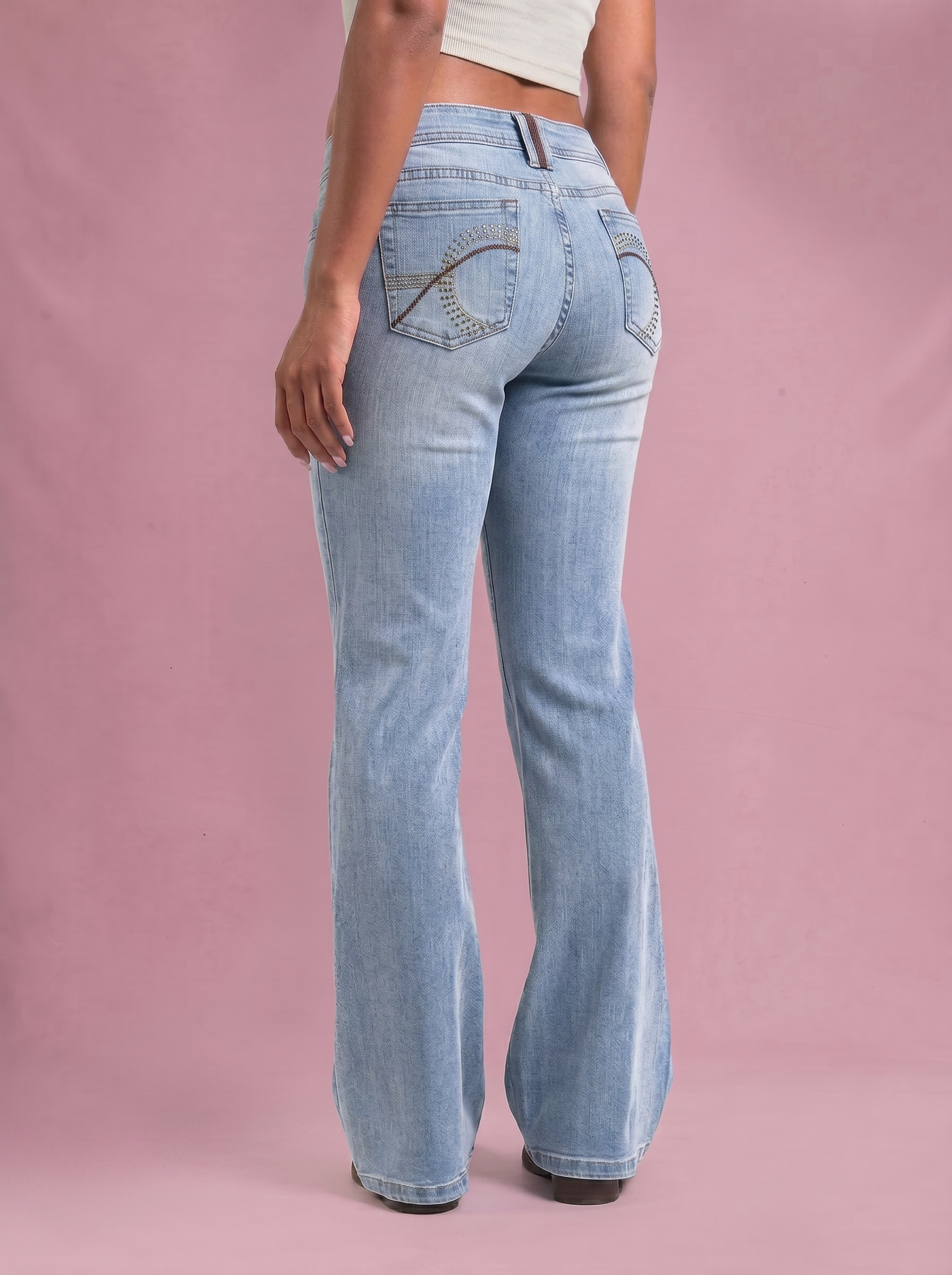 Vintage low waist flared jeans (Größe L)