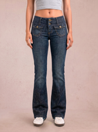 Miss Sixty Vintage Low Waist Flared Jeans [XXS]