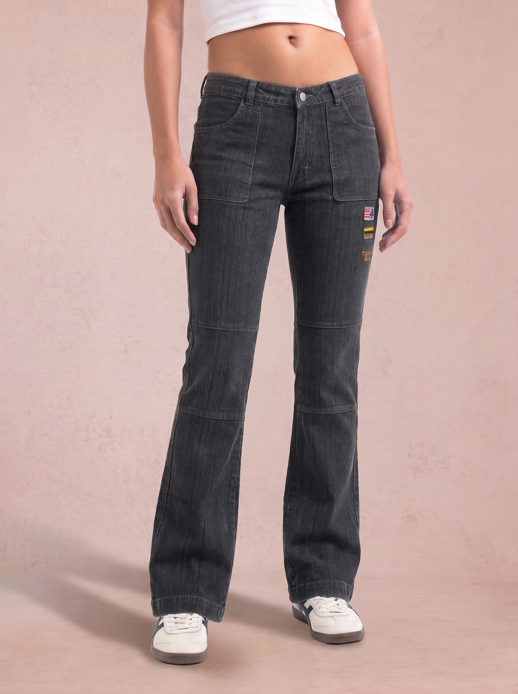 Tinkerbell Vintage low waist flared jeans (Größe S)