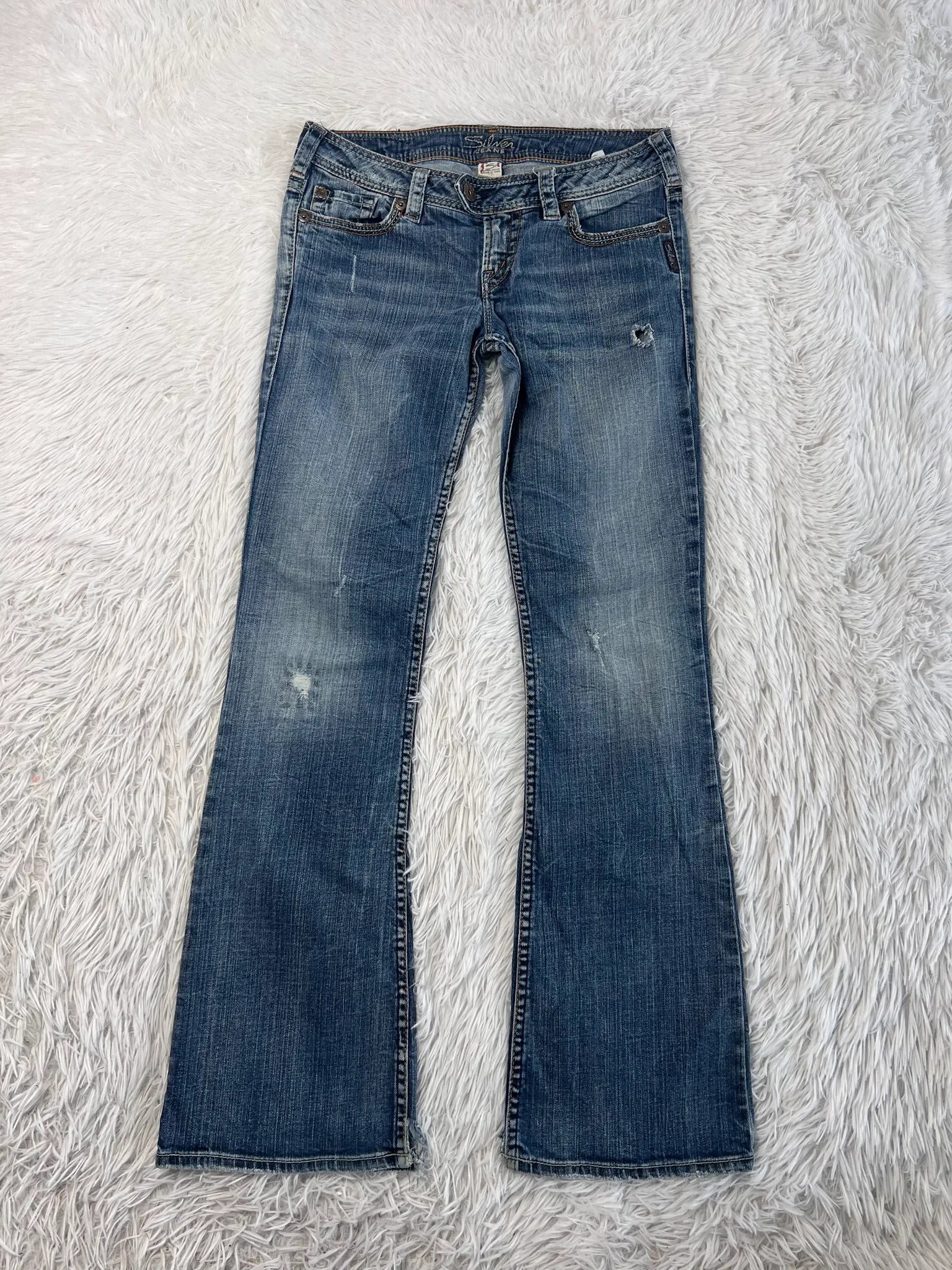 silver Vintage Jeans Größe M – Detailansicht 4