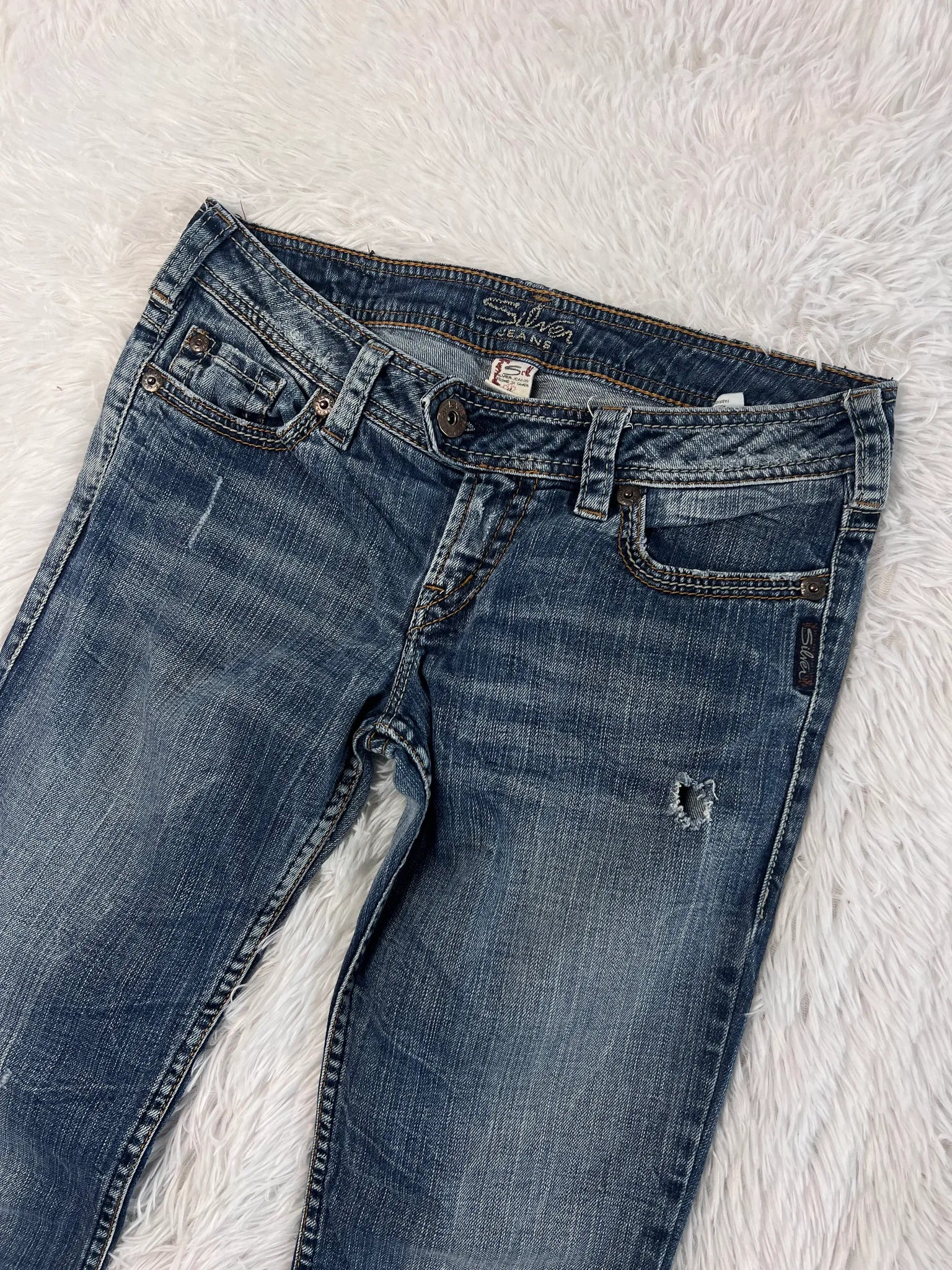 silver Vintage Jeans Größe M – Detailansicht 5