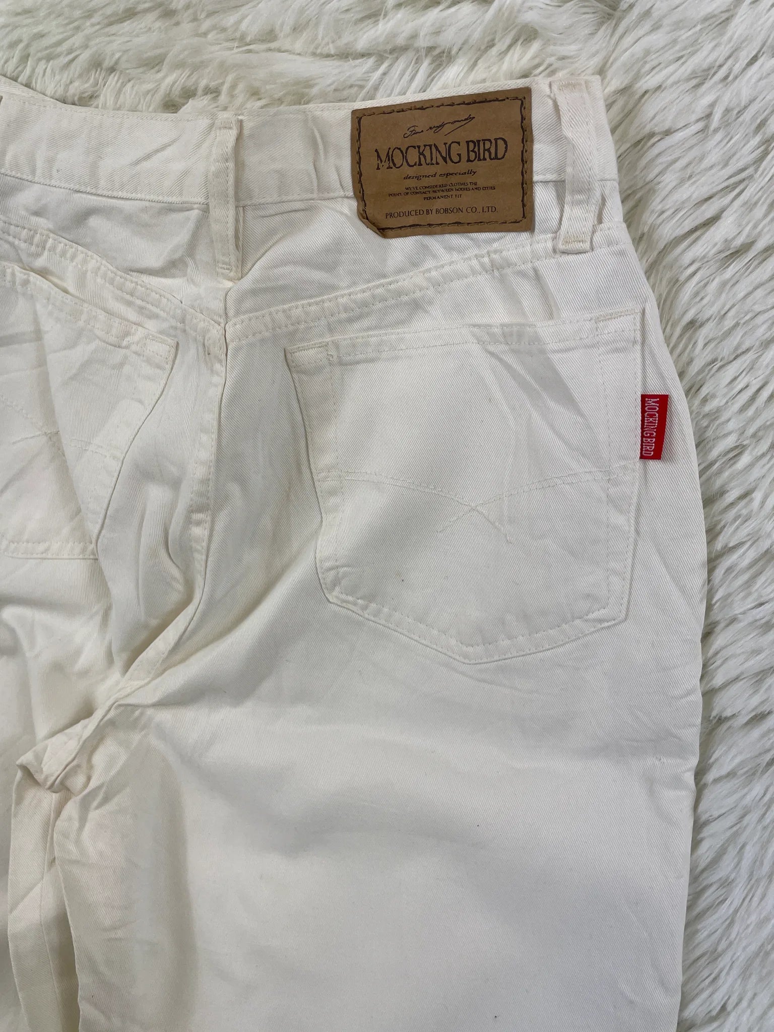 white Vintage Jeans Größe XXS – Detailansicht 5