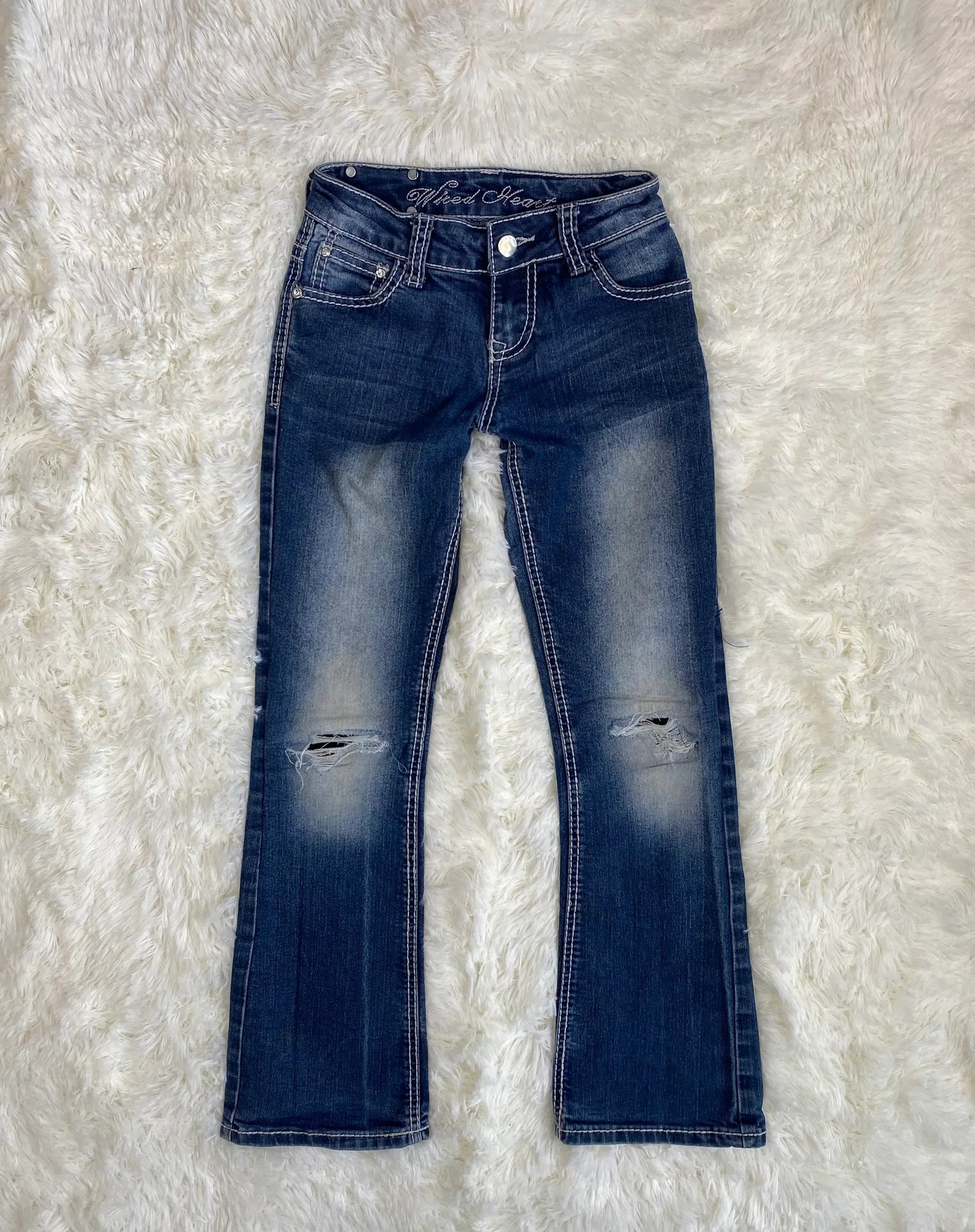wired heart Vintage Jeans Größe XXXS – Detailansicht 5